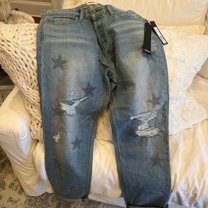 New Hudson Crop Riley relaxed straight Jeans size 29